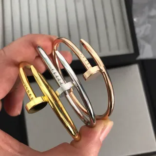 Cartier Juste un Clou Gold Silver Nail-Inspired Open Bangle Bracelet