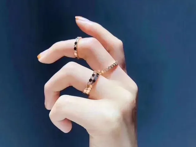 Cartier Juste un Clou Hexagonal Pavé Stackable Rings 8