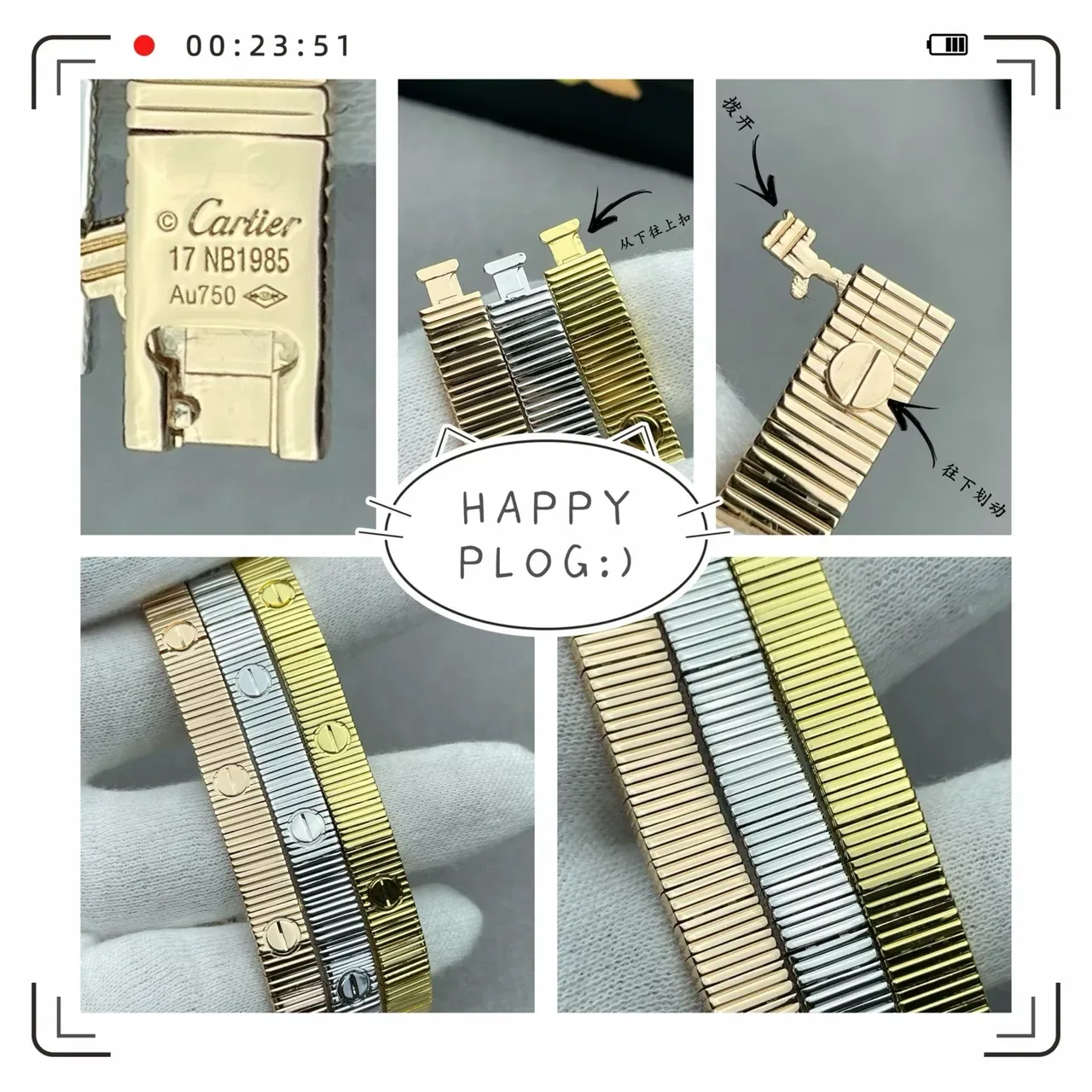 Cartier Juste un Clou Ouro Rosa Motivo Parafuso Bracelete 5