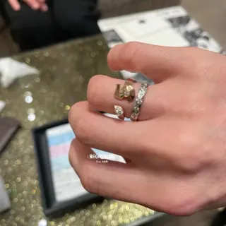 Cartier Love and Juste un Clou Gold Silver Interlocking C Motif Screw-Band Construction Ring
