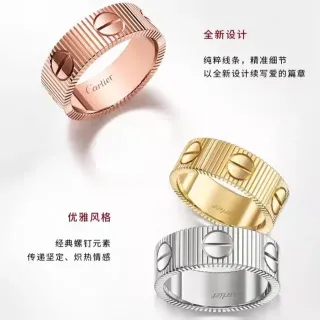 Cartier Love Ring Anillos de Oro Rosa, Amarillo y Blanco