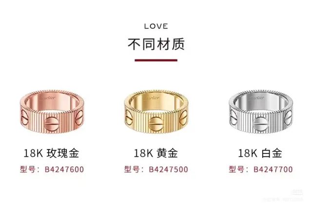Cartier Love Ring Anéis de Ouro Rosa, Amarelo e Branco 2