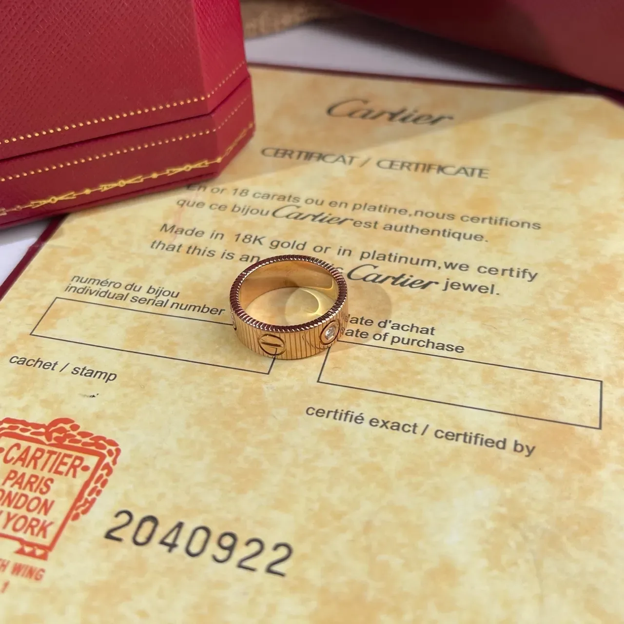 Cartier Love خاتم بالذهب الأصفر والوردي والأبيض 3