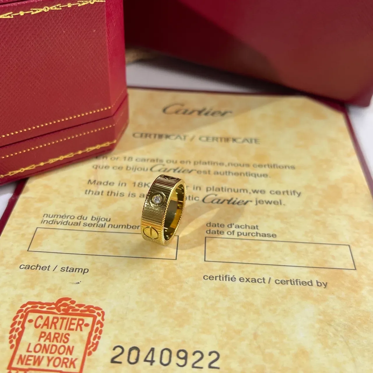 Cartier Love خاتم بالذهب الأصفر والوردي والأبيض 5
