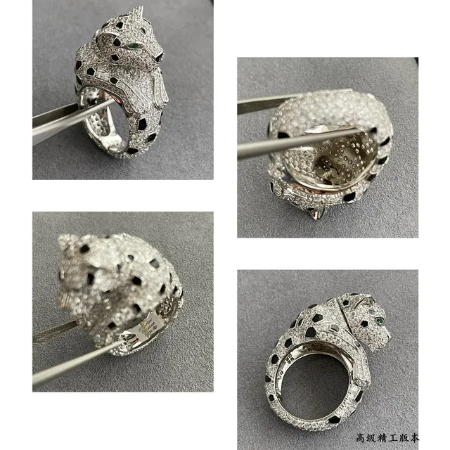 Cartier Panthère Pavé Diamond Onyx Emerald Panther bague 2