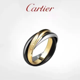 Cartier Trinity Black Gold Triple-Band Interlocking Ring