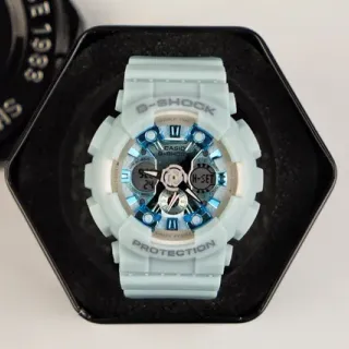 Casio Reloj con Carcasa de Resina Azul Blanco Dial Analógico-Digital con Capa