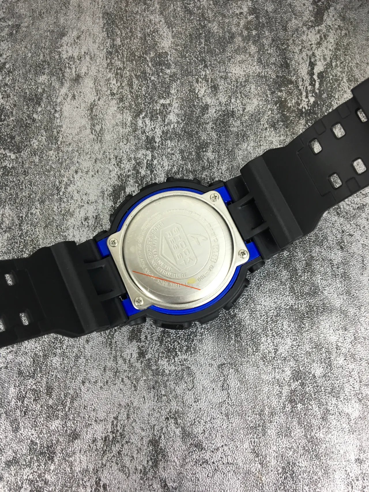 Casio G-Shock GA-100 Preto e Azul Relógio Esportivo 4