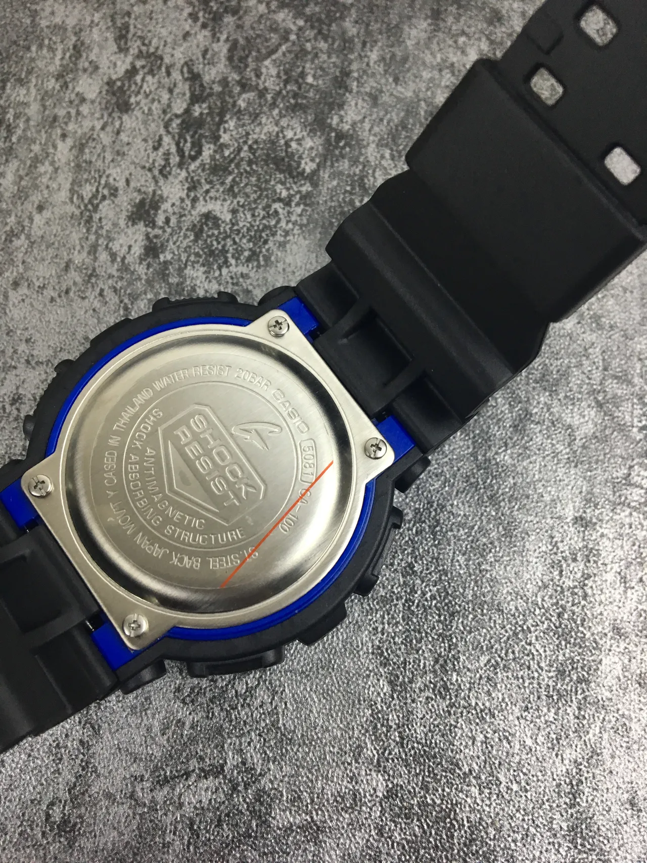 Casio G-Shock GA-100 Preto e Azul Relógio Esportivo 9