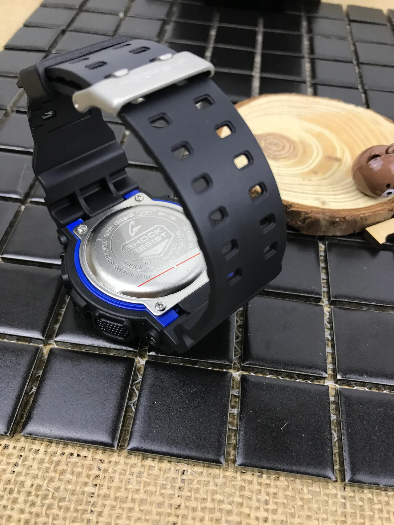 Casio G-Shock GA-100 Preto e Azul Relógio Esportivo 10