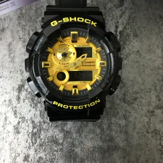 Casio G-Shock GA-100 কালো এবং হলুদ অ্যানালগ-ডিজিটাল স্পোর্টস ওয়াচ
