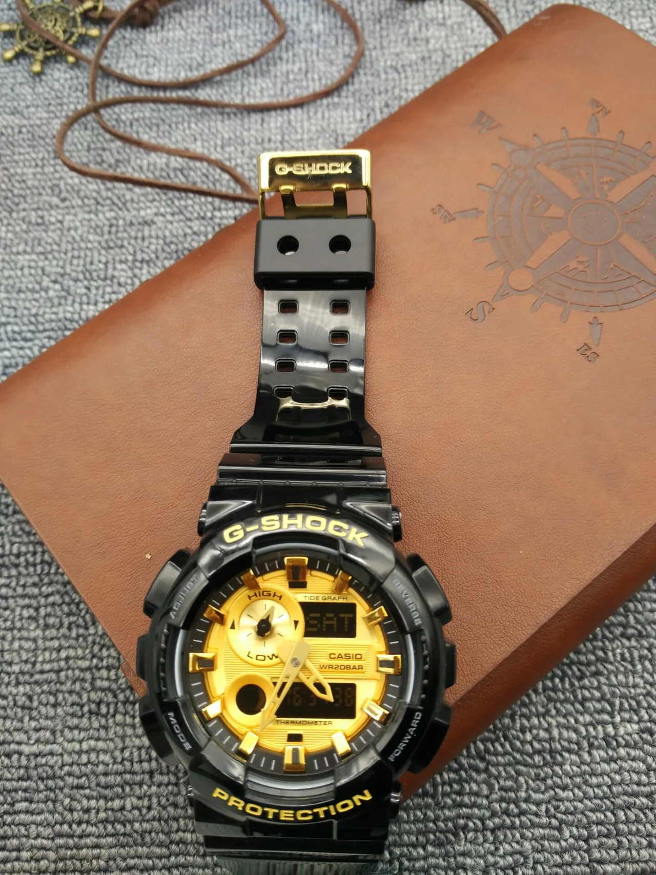Casio G-Shock GA-100 Preto e Amarelo Relógio Analógico-Digital Esportivo 12