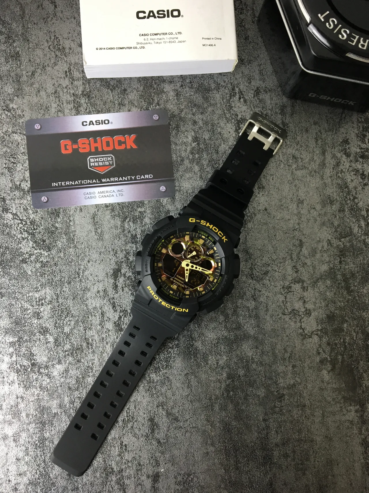 Casio G-Shock GA-100 Noir et Jaune Montre Sport 6