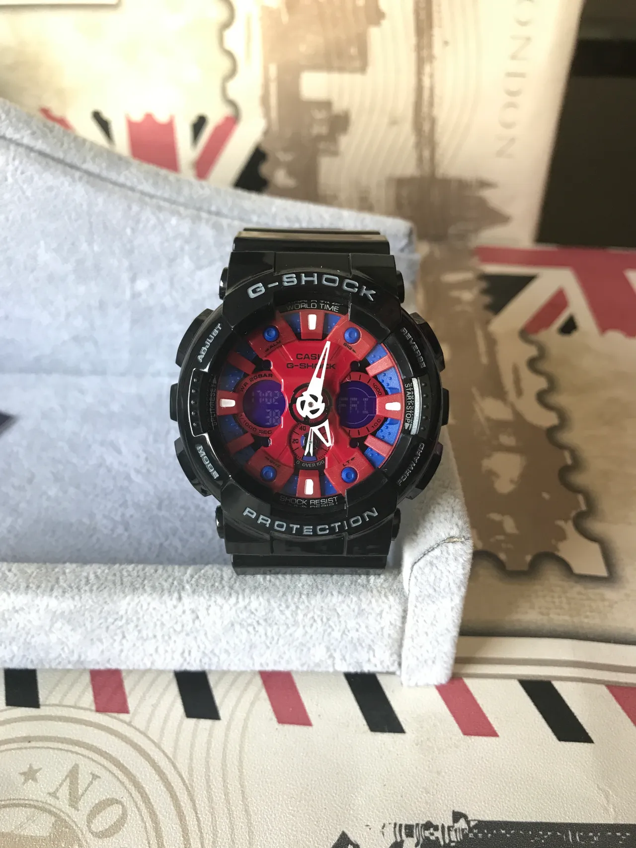 Casio G-Shock GA-100 Red Orange Black Sports Watch 7