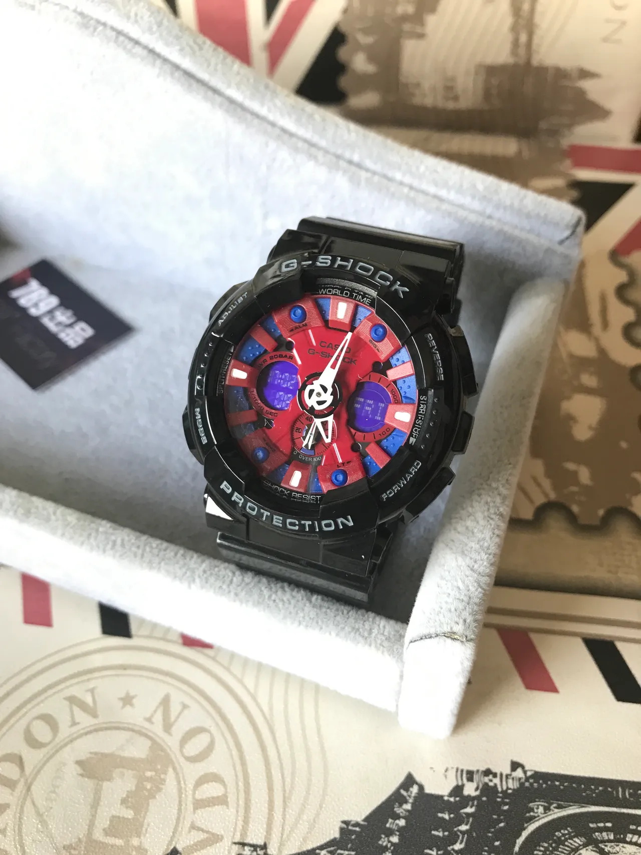 Casio G-Shock GA-100 Red Orange Black Sports Watch 10