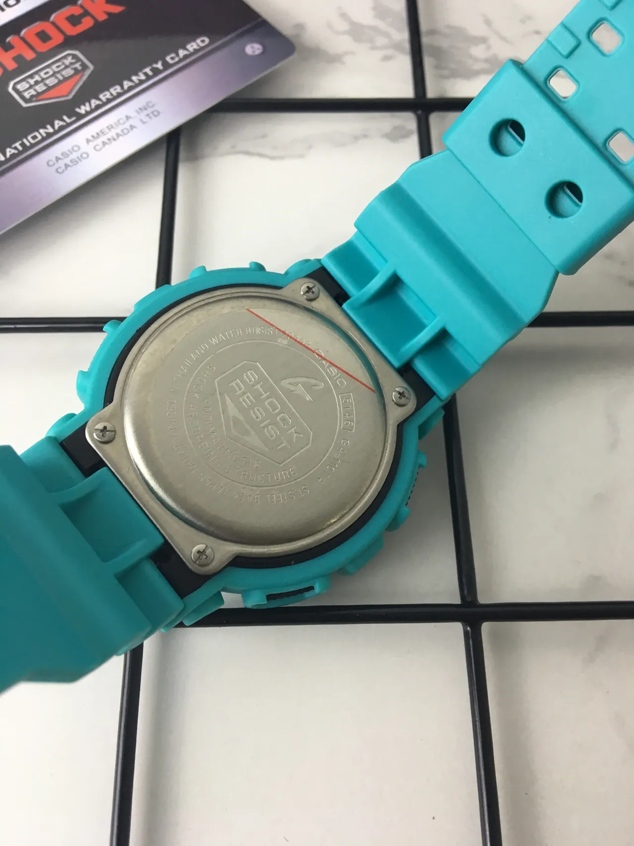 Casio G-Shock GA-110 Turquoise Camo Sports Watch 4