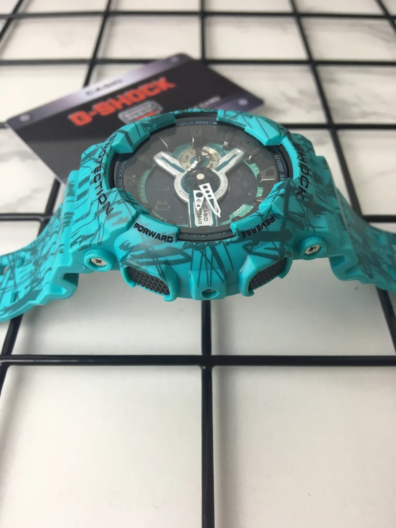 Casio G-Shock GA-110 Turquoise Camo Sports Watch 5
