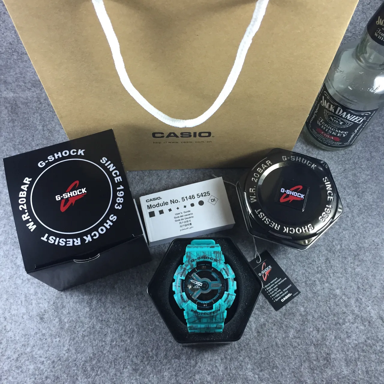Casio G-Shock GA-110 Turquoise Camo Sports Watch 13
