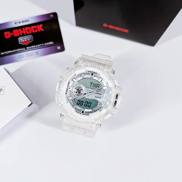 Casio Transparent White Resin Case Octagonal Bezel Watch 7