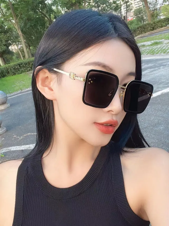 Celine Ava Black Silver Square Oversized Frame Acetate Rim Optical Glasses 2