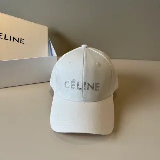 Celine Crystal Logo Off-White Baseball Cap