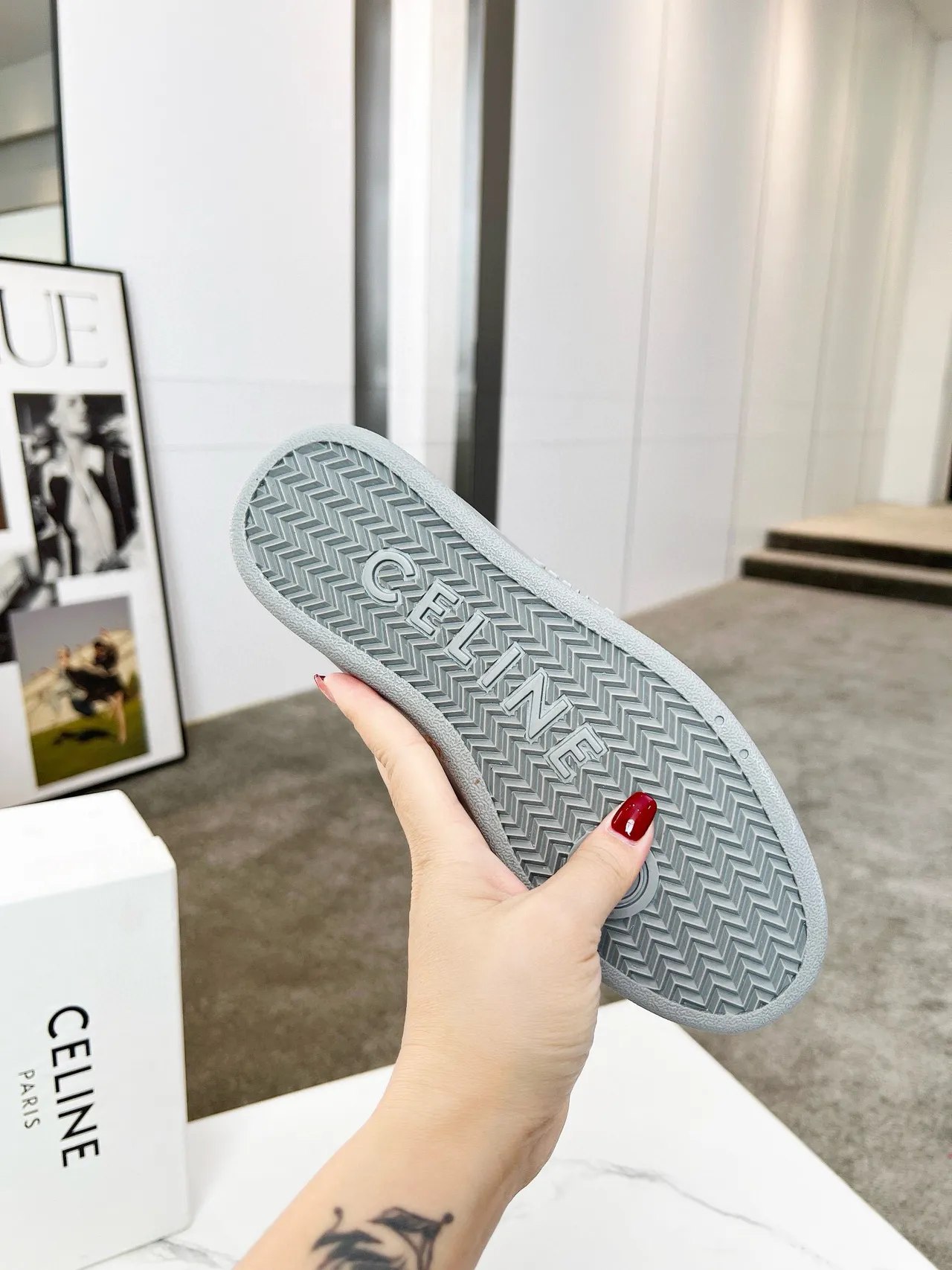 Celine CT-01 Sneakers Lifestyle en Daim Gris 5