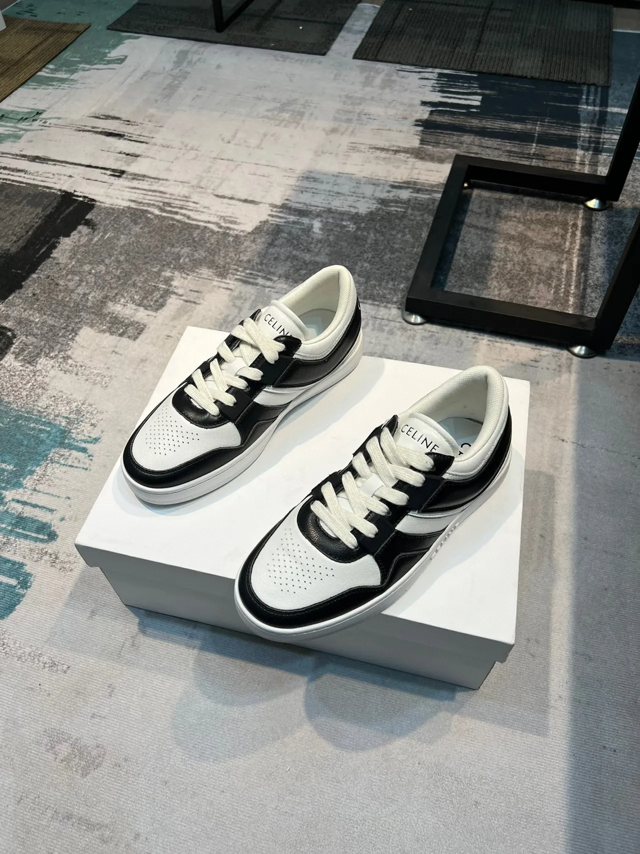 Celine CT-01 Z Trainer chaussures lifestyle noires et blanches 5