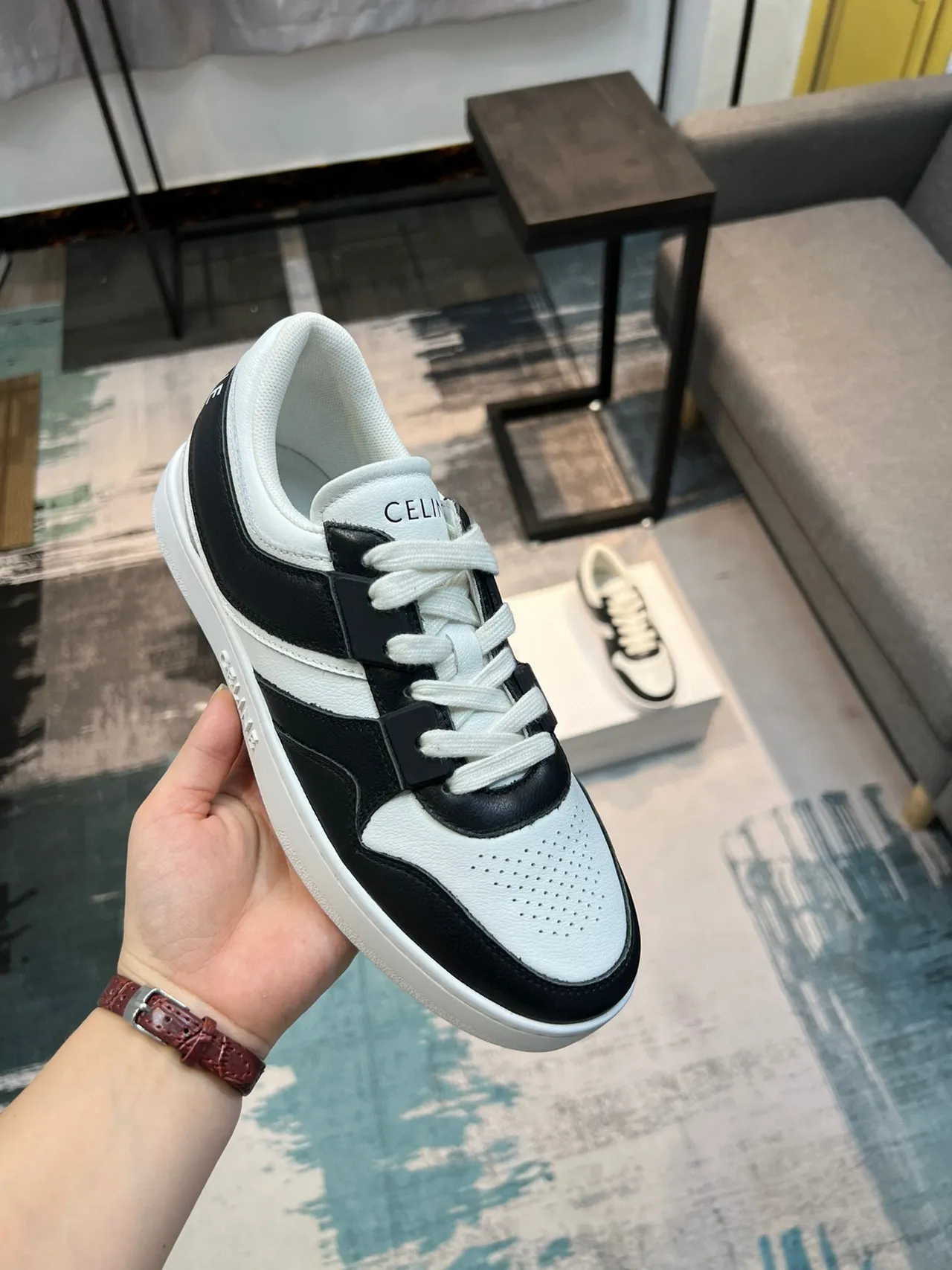 Celine CT-01 Z Trainer chaussures lifestyle noires et blanches 6