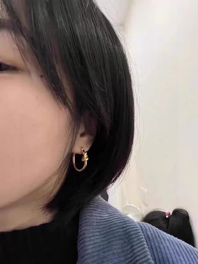 Celine Détail Nœud Boucles d'Oreilles Or 2
