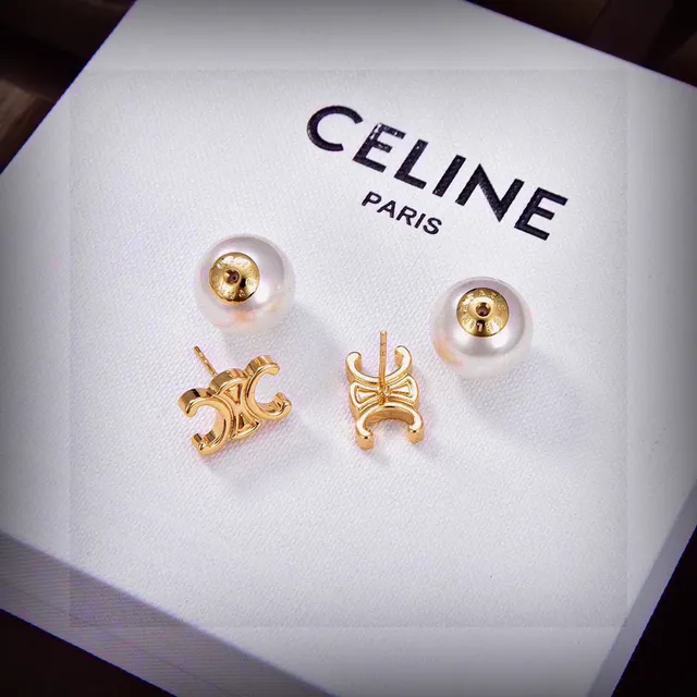 Celine Triomphe মুক্তা স্টাড কানের দুল 4