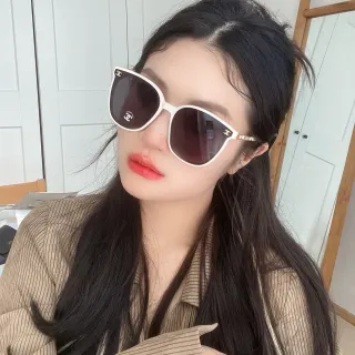 Chanel Cat-Eye White Frame Gradient Brown Lens Sunglasses