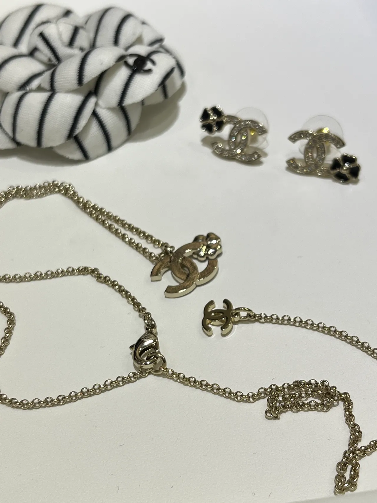 Chanel CC Camellia Crystal and Enamel Necklace 3