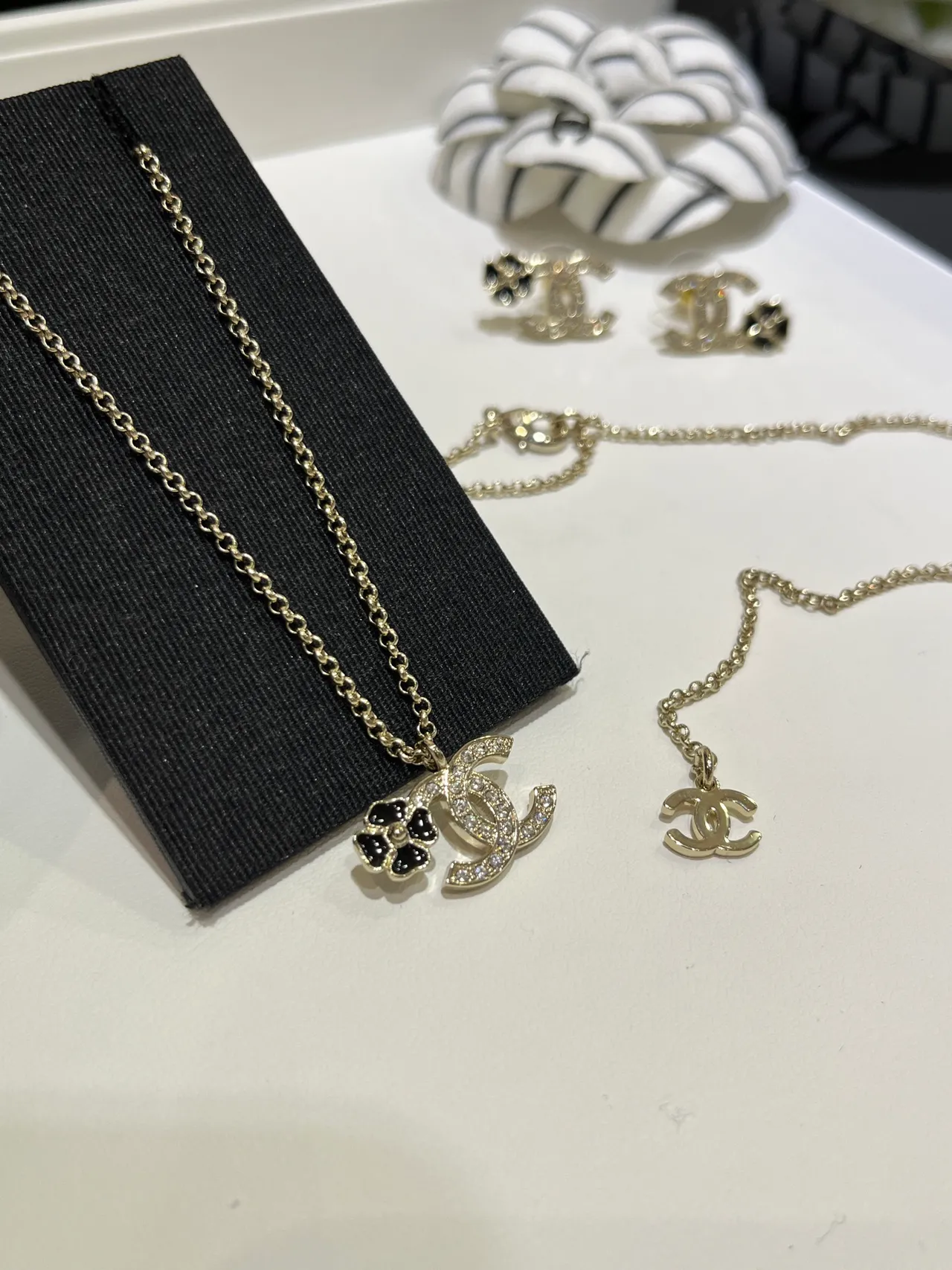 Chanel CC Camellia Crystal and Enamel Necklace 6