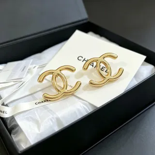 Chanel CC Logo Gold-Tone 耳环