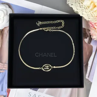 Chanel CC Medallion Bracelet Gold-Tone Black Enamel कंगन