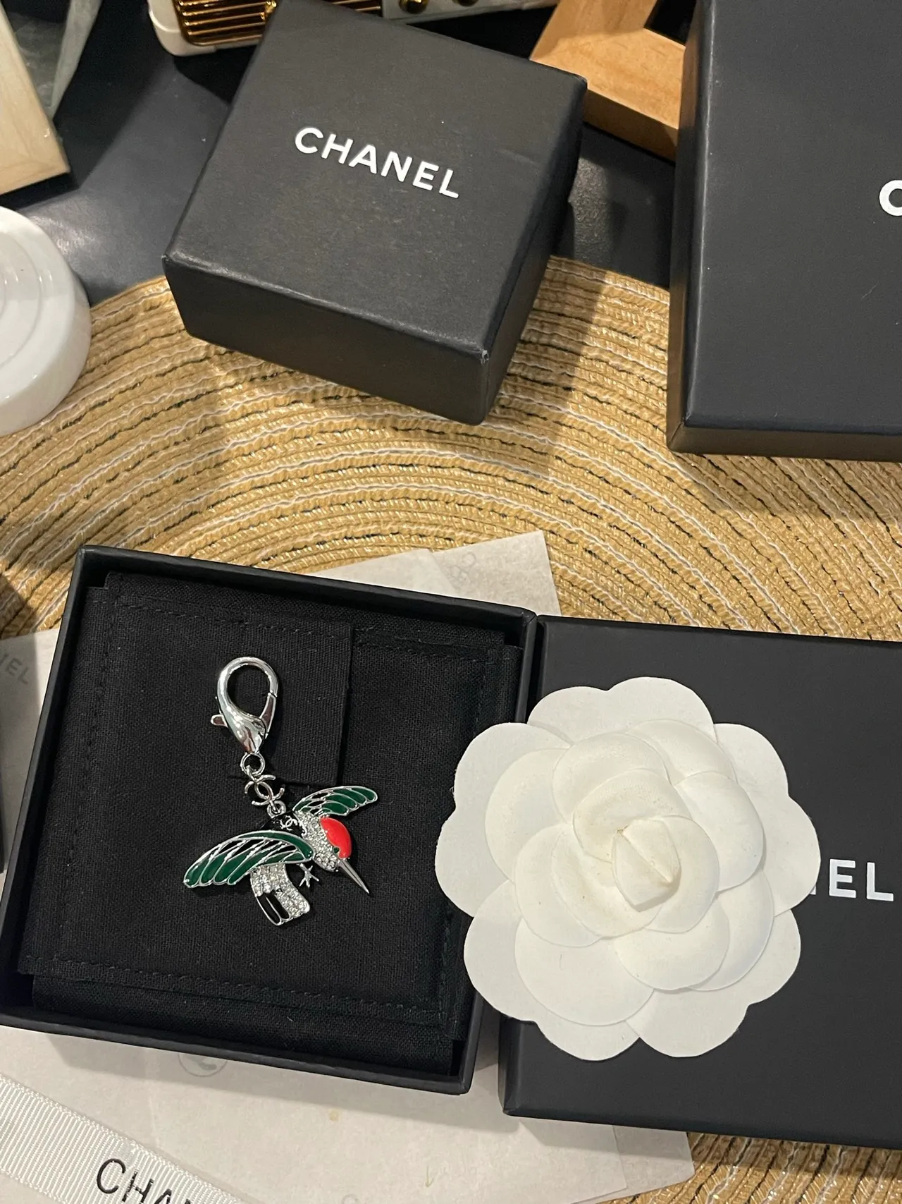 Chanel Hummingbird Enamel and Crystal Brooch 10