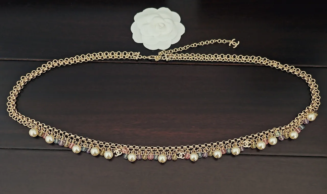 Chanel Multi-Chain Pearl and Crystal Charm Necklace 3