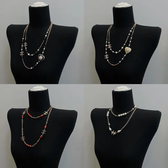 Chanel Multi-Strand Pearl Necklace White Silver Necklace 7