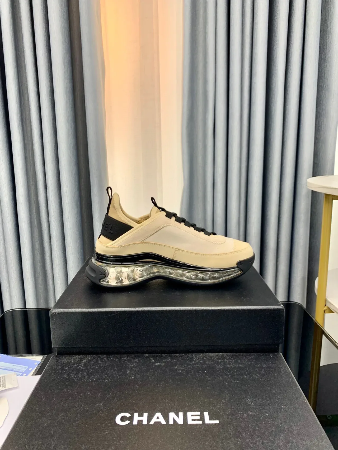 Chanel Runner Beige and Black Lifestyle Sneakers 8