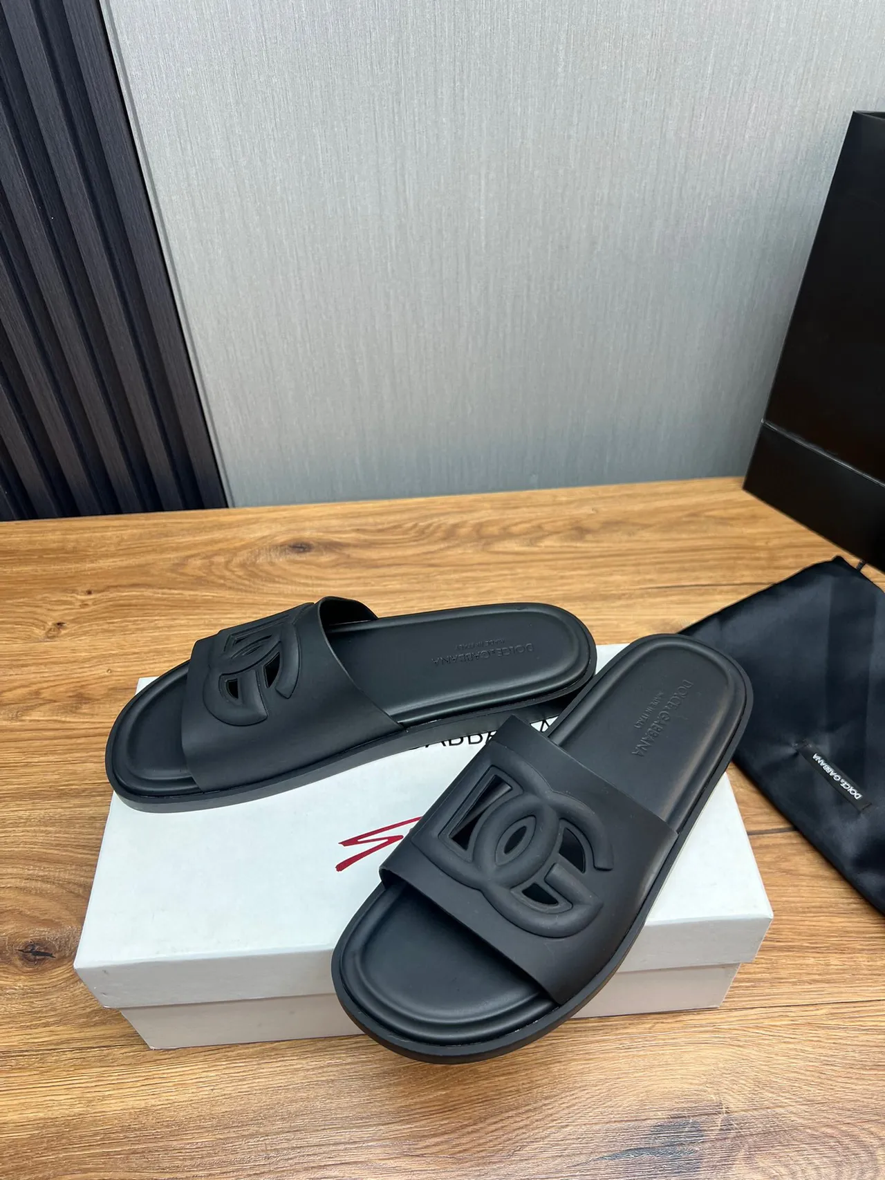 Chanel Slide Black Rubber Molded CC Logo Slipper 3