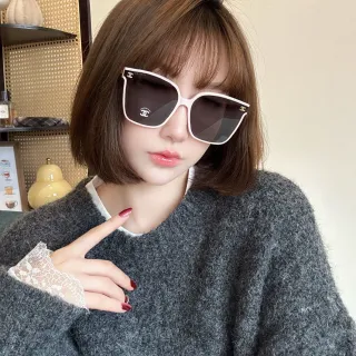 Chanel Square Frame White Acetate CC Logo Sunglasses