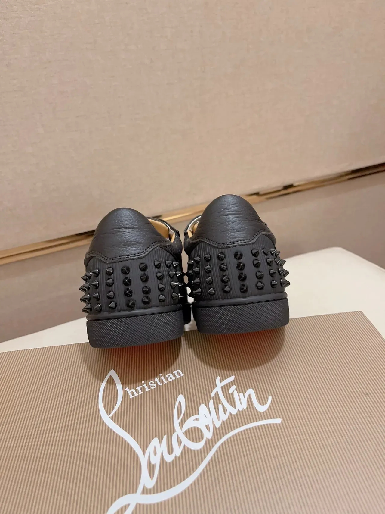 Christian Louboutin Spiked Glitter Low-Top Sneaker 3