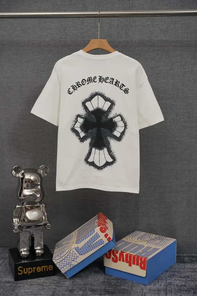 Chrome Hearts Cross Graphic Print White T-Shirt 2