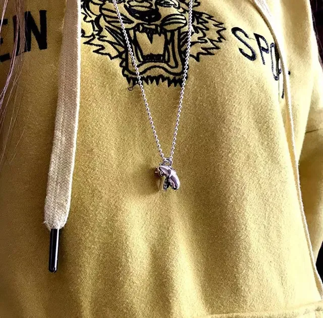 Chrome Hearts Pendentif Couronne Cheval Chaîne boule argentée Collier 3