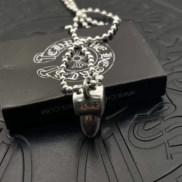 Chrome Hearts Pendentif Couronne Cheval Chaîne boule argentée Collier 5
