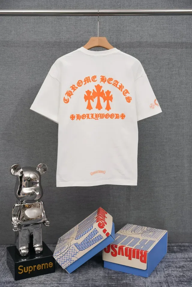 Chrome Hearts Embroidered Logo White T-Shirt 4