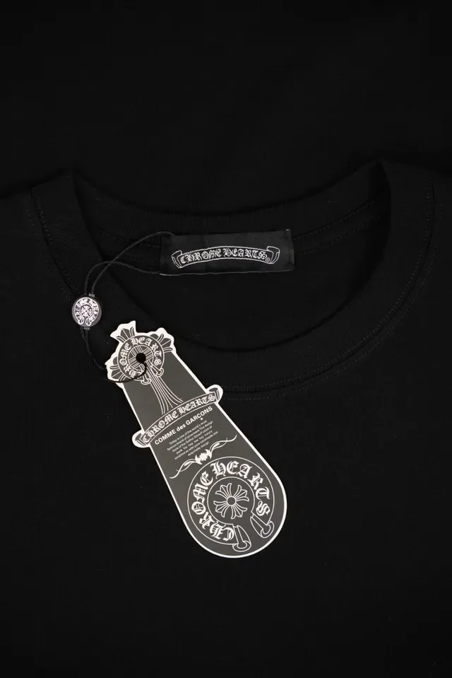Chrome Hearts Fleur-de-Lis Embroidered Black T-Shirt 2