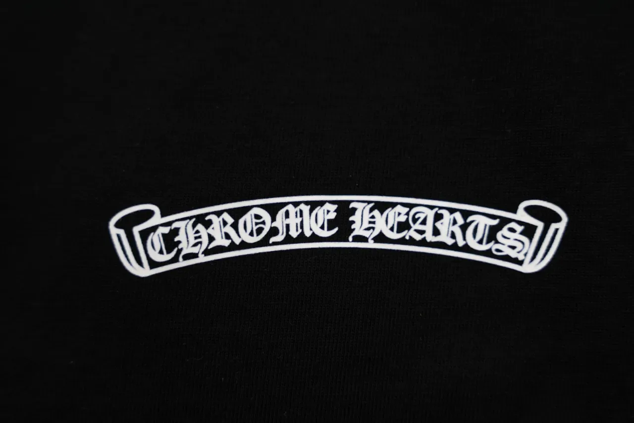Chrome Hearts Fleur-de-Lis Embroidered Black T-Shirt 4