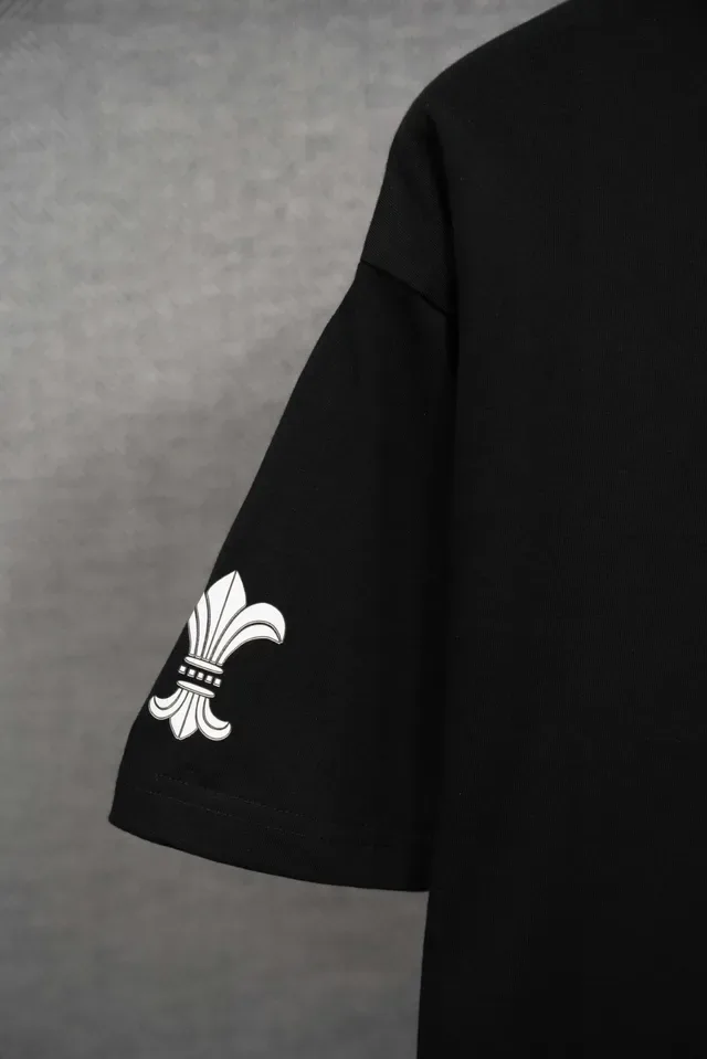 Chrome Hearts Fleur-de-Lis Embroidered Black T-Shirt 6