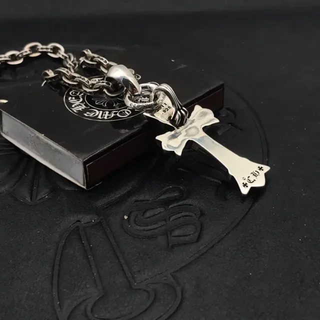 Chrome Hearts Gothic Cross Silver-Tone Necklace 8